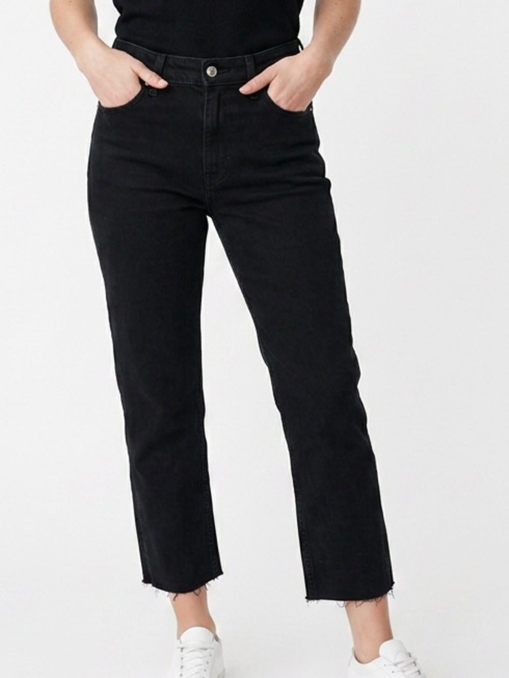 Abercrombie & Fitch Jeans Women 28 Short Black Excellent 90s Straight Mid Rise